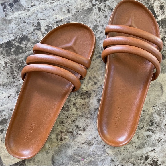 Old Navy Shoes - OLD NAVY brown puff slip on slides sandals